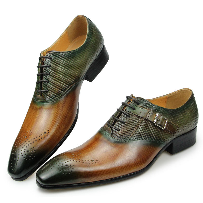 Oxford Genuine Leather Men Shoes For Dress Wedding Business