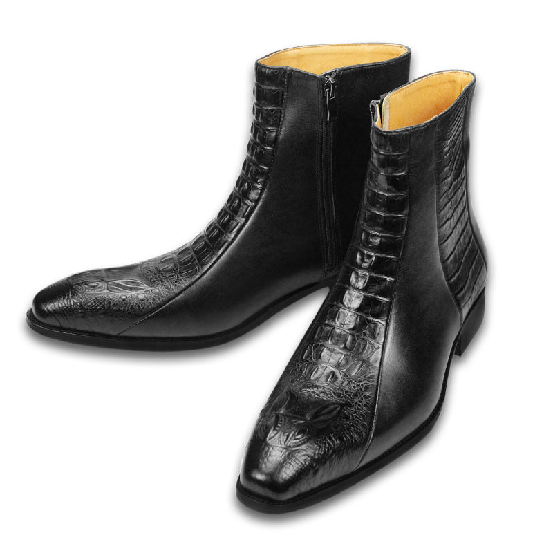 Mens Genuine Leather High Ankel Boots