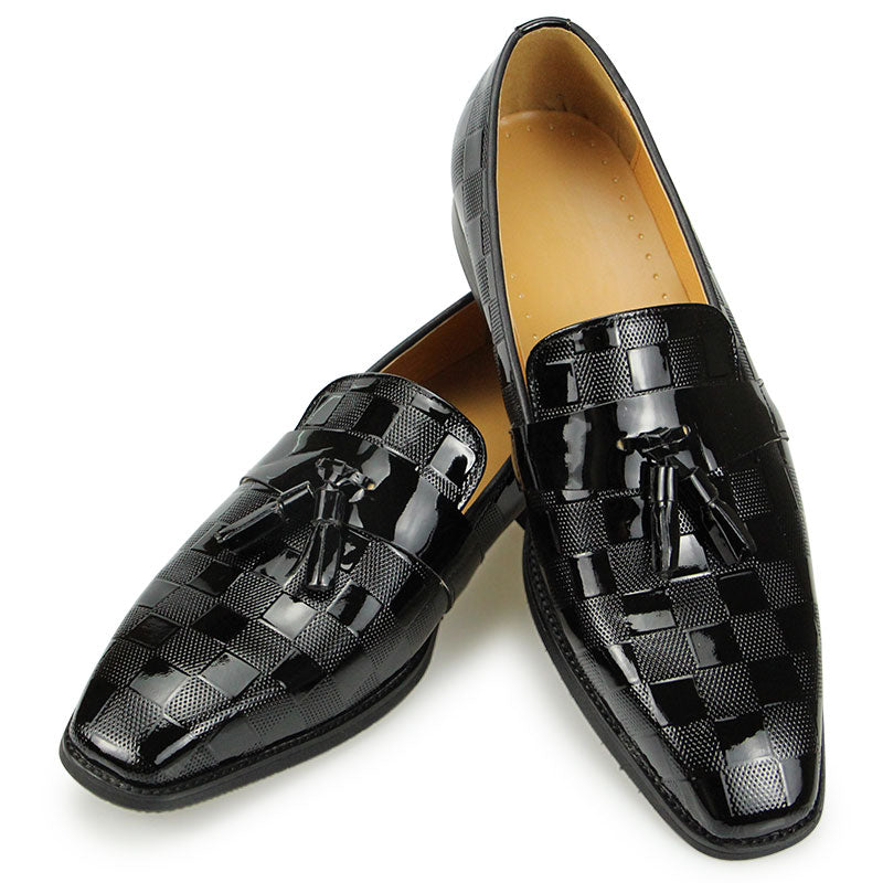 Modern Casual Black Patent Leather Men Dress Shoes