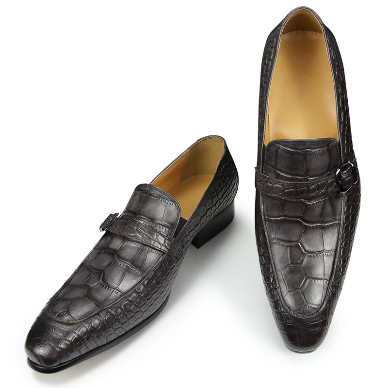 Handmade Leather Men Loafer Shoes Natural Cowhide