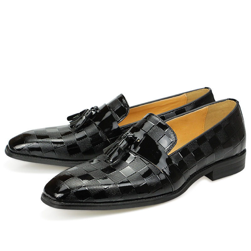 Modern Casual Black Patent Leather Men Dress Shoes