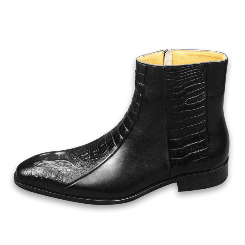 Mens Genuine Leather High Ankel Boots