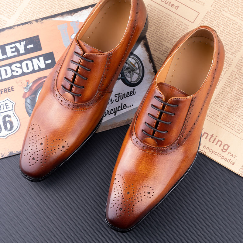 Genuine Leather British Style Oxford Dress Shoes for Men（复制）