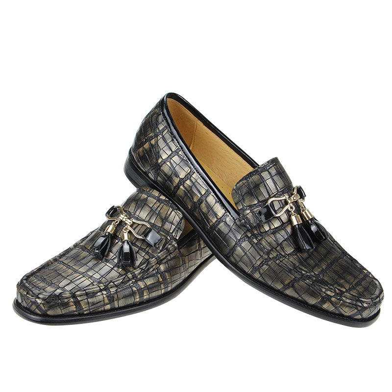 Hand Polished Men Loafers Shoes Classic Slip-On Footwear