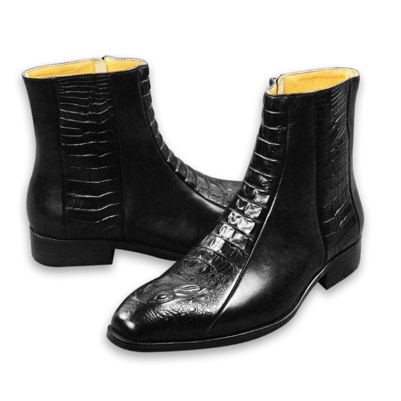 Mens Genuine Leather High Ankel Boots