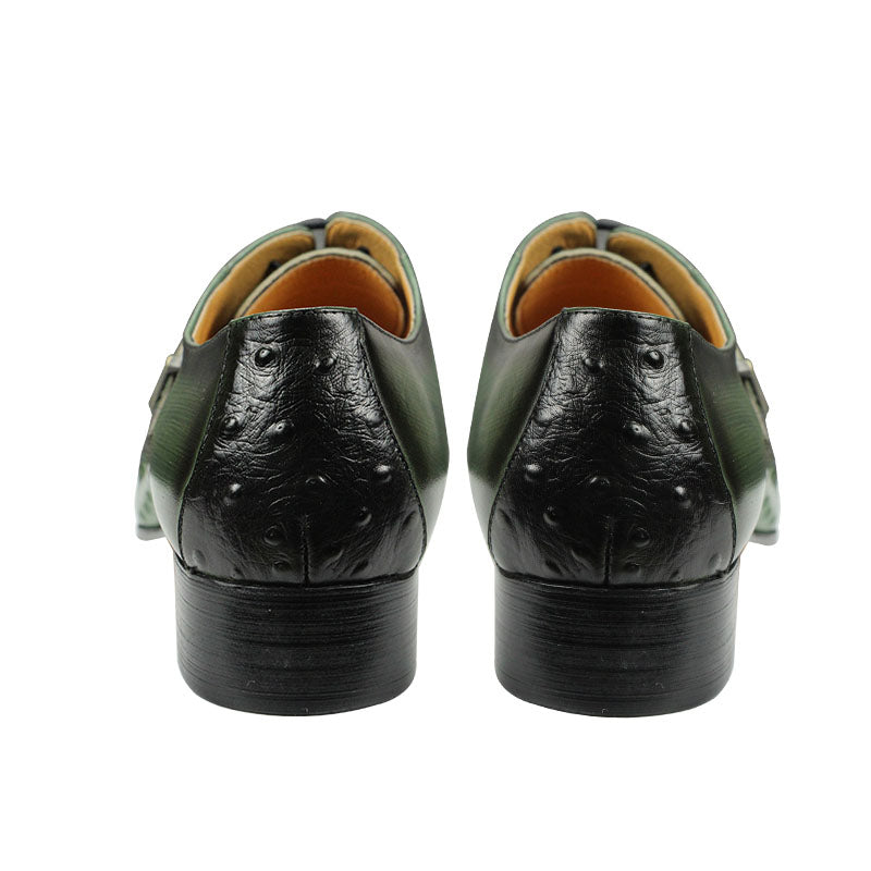 Pointed Toe Genuine Leather Oxfords Dress Shoes